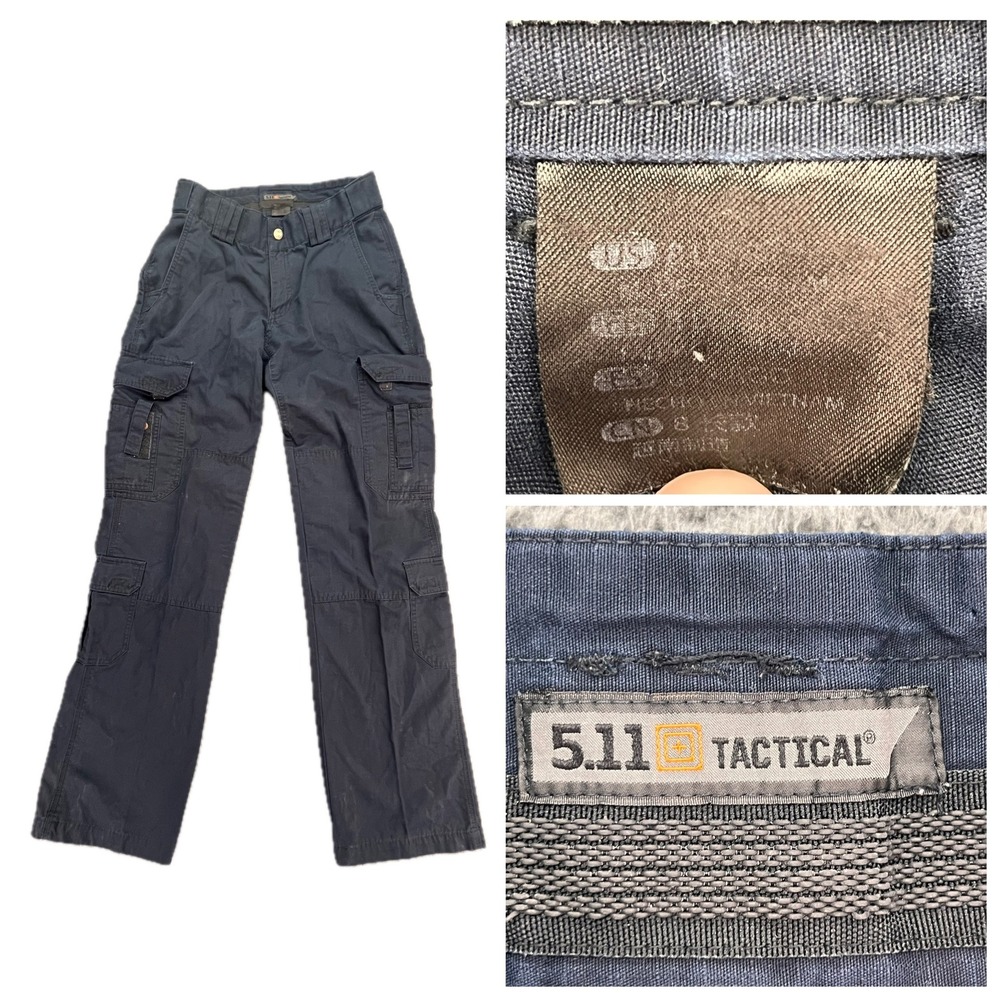 3 pair 511 Tactical Women's Navy Blue Cargo Pants SZ 8 Long Utility Taclite EMS
